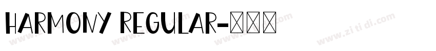 Harmony Regular字体转换